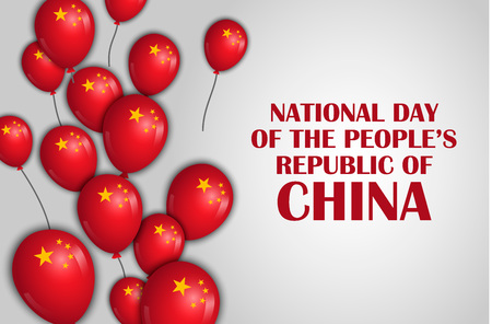 National china people day concept background. Realistic illustration of national china people day concept background for web designの写真素材