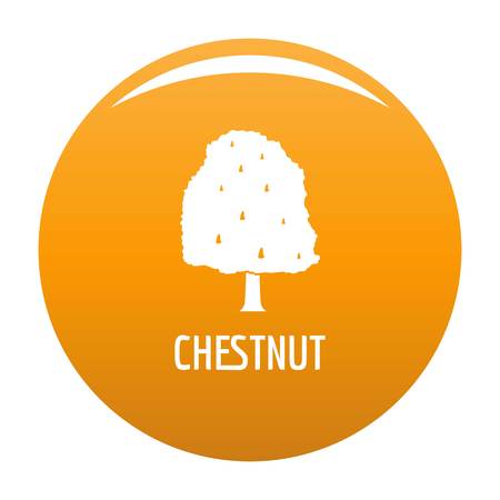 Chestnut tree icon. Simple illustration of chestnut tree icon for any design orangeの写真素材