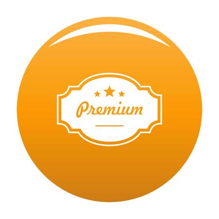 Best premium label icon. Simple illustration of best premium label icon for any design orangeの写真素材