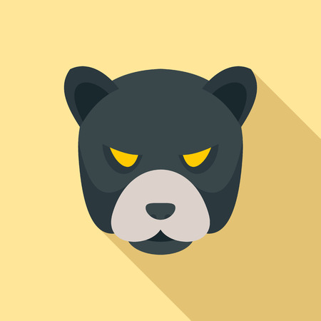 Panther head icon. Flat illustration of panther head vector icon for web designのイラスト素材