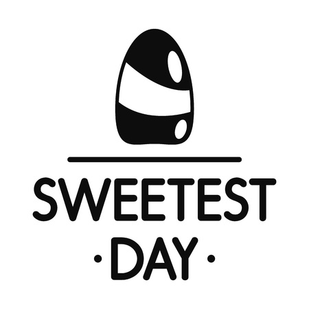 Sweet candy day logo. Simple illustration of sweet candy day vector logo for web design isolated on white backgroundのイラスト素材