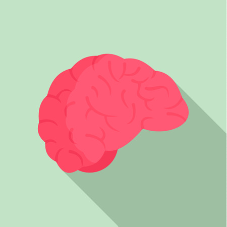 Thinking brain icon. Flat illustration of thinking brain vector icon for web designのイラスト素材