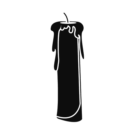 Candle icon. Simple illustration of candle vector icon for web design isolated on white backgroundのイラスト素材