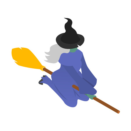 Witch icon. Isometric of witch vector icon for web design isolated on white backgroundのイラスト素材