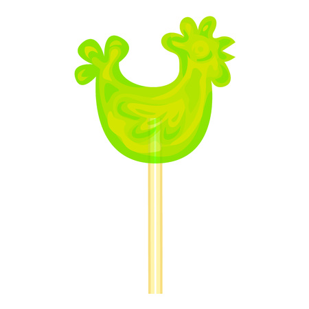 Candy cock stick icon. Cartoon of candy cock stick vector icon for web design isolated on white backgroundのイラスト素材