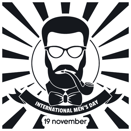 World mens day concept background. Simple illustration of world mens day vector concept background for web design isolated on white backgroundのイラスト素材