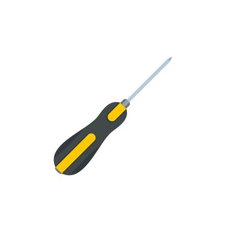 Screwdriver icon. Flat illustration of screwdriver vector icon for web designのイラスト素材