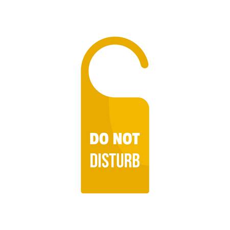 Room hanger disturb tag icon. Flat illustration of room hanger disturb tag vector icon for web designのイラスト素材