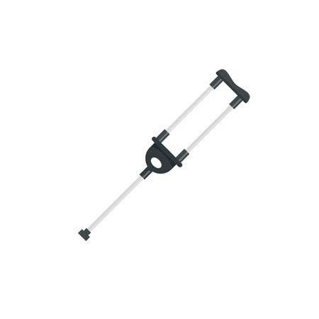 Medical crutch icon. Flat illustration of medical crutch vector icon for web designのイラスト素材