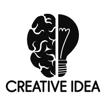 Creative idea mind logo, simple styleのイラスト素材
