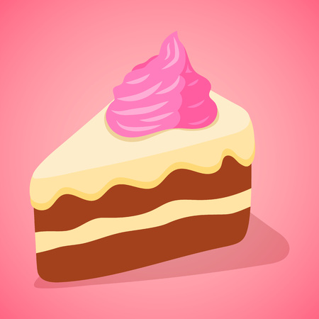 Cake part icon, isometric style