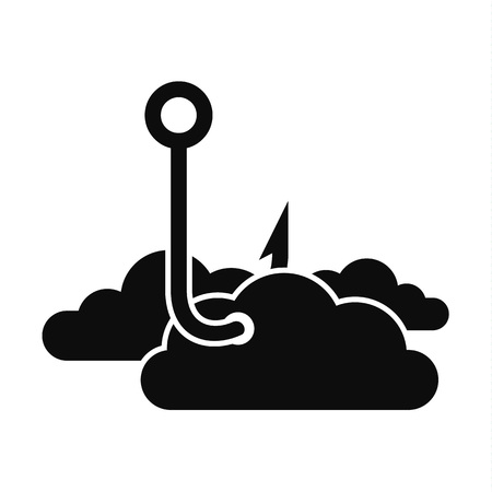 Phishing cloud data icon, simple styleのイラスト素材