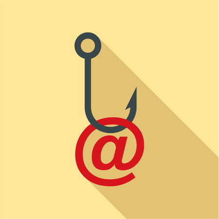 Phishing email icon. Flat illustration of phishing email vector icon for web designのイラスト素材