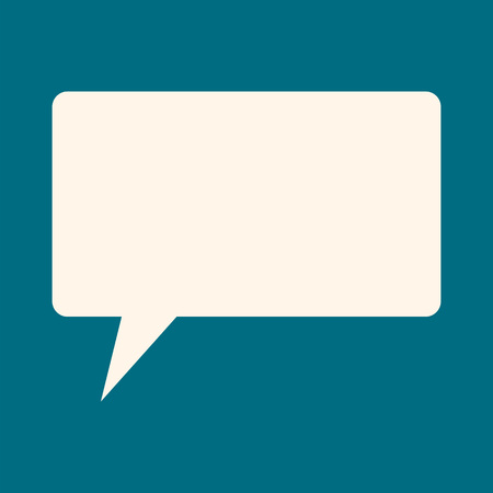 Speech bubble icon, flat styleの写真素材