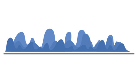 Wave diagram icon. Flat illustration of wave diagram vector icon for web designのイラスト素材
