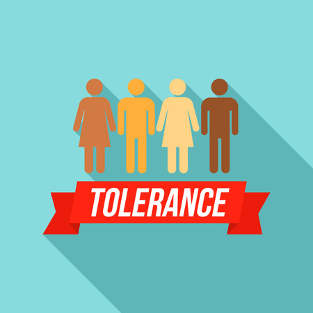 People tolerance logo, flat styleのイラスト素材