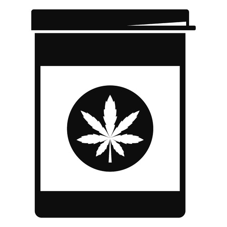 Marijuana pill box icon, simple styleのイラスト素材