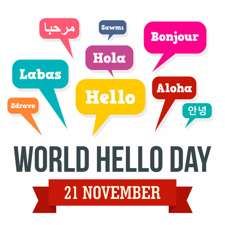 November hello day concept background, flat styleのイラスト素材