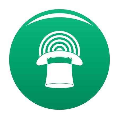 Hat with glow icon vector greenのイラスト素材