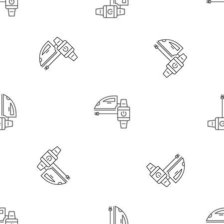Smart home iron pattern seamless vector repeat geometric for any web designのイラスト素材