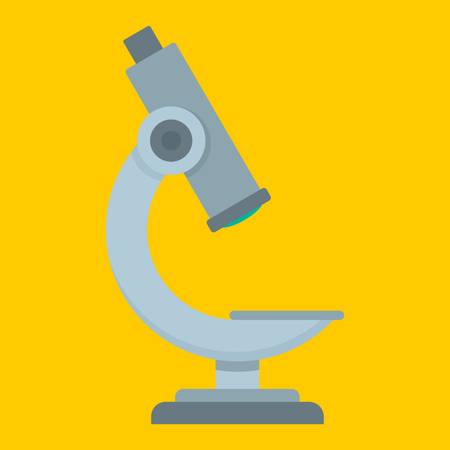 Microscope icon, flat styleの写真素材