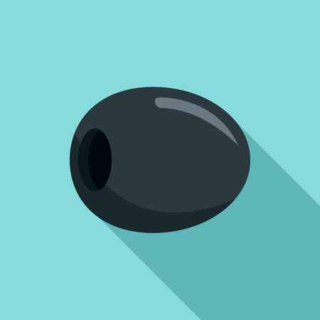 Black olive icon, flat styleの写真素材