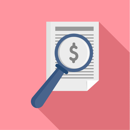 Payment paper icon, flat styleの写真素材