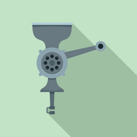 Hand meat grinder icon, flat styleの写真素材