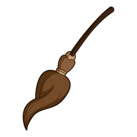 Broom icon. Cartoon of broom vector icon for web designのイラスト素材