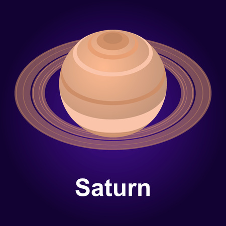 Saturn icon, isometric styleのイラスト素材