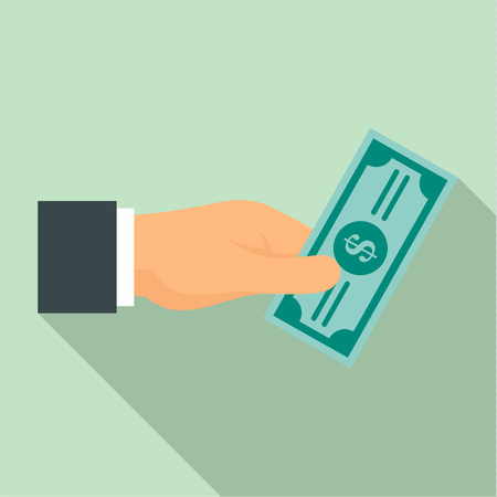 Bribery give money icon. Flat illustration of bribery give money icon for web designの写真素材