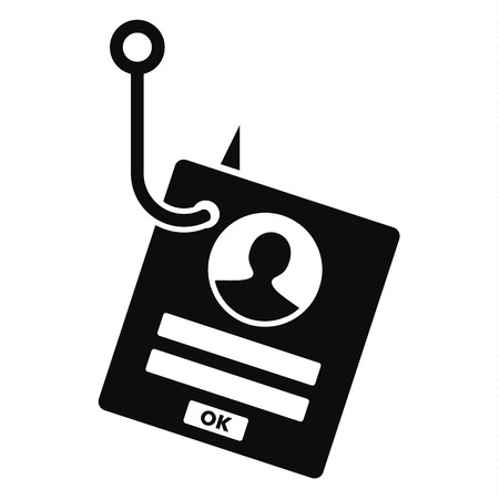Phishing personal account icon. Simple illustration of phishing personal account icon for web design isolated on white backgroundの写真素材