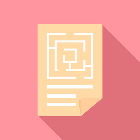 Labyrinth solution icon. Flat illustration of labyrinth solution icon for web designの写真素材