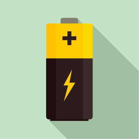 Battery icon. Flat illustration of battery icon for web designの写真素材