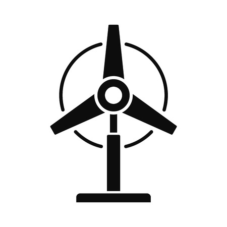 Wind energy plant icon. Simple illustration of wind energy plant icon for web design isolated on white backgroundの写真素材