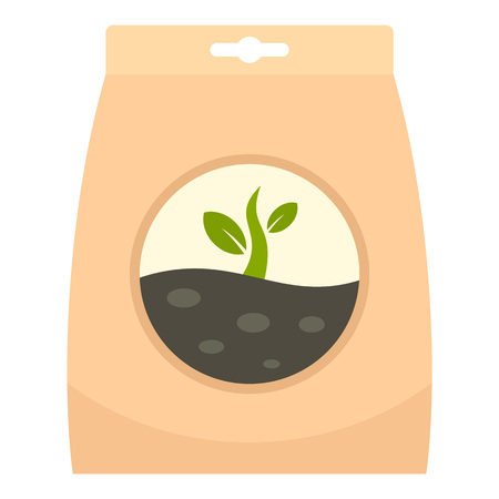 Plant seed pack icon. Flat illustration of plant seed pack icon for web designの写真素材