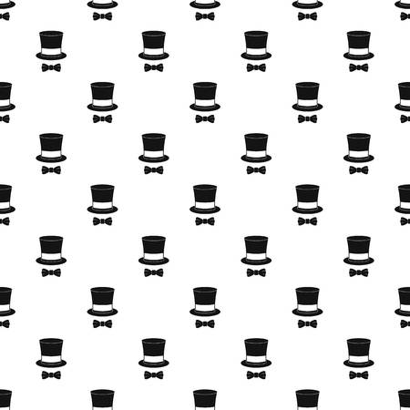 Hat with butterfly pattern seamless vectorのイラスト素材