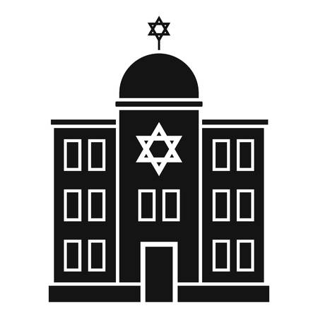 Jewish synagogue icon, simple styleのイラスト素材