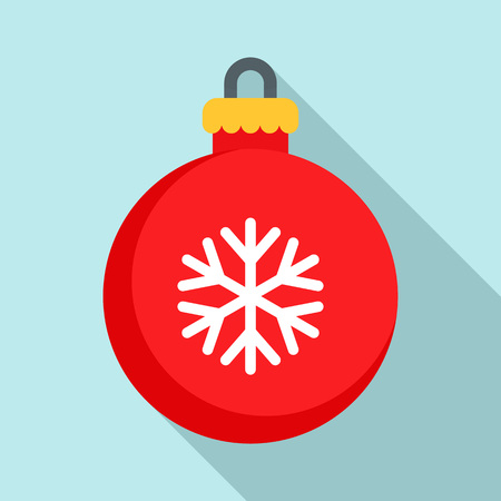 Xmas tree ball icon, flat styleのイラスト素材