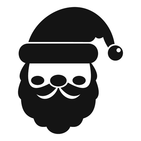 Santa face icon, simple styleのイラスト素材