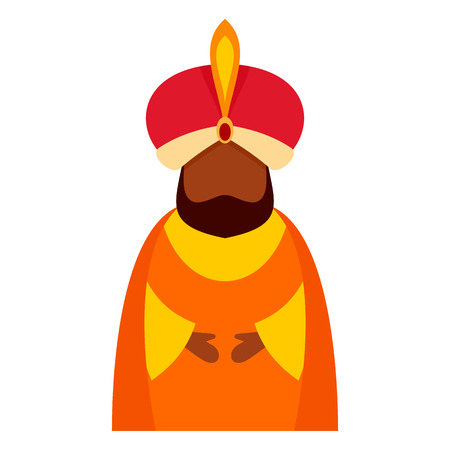 Magic king epiphany icon, flat styleのイラスト素材