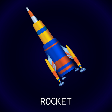 Space rocket icon, cartoon styleの写真素材