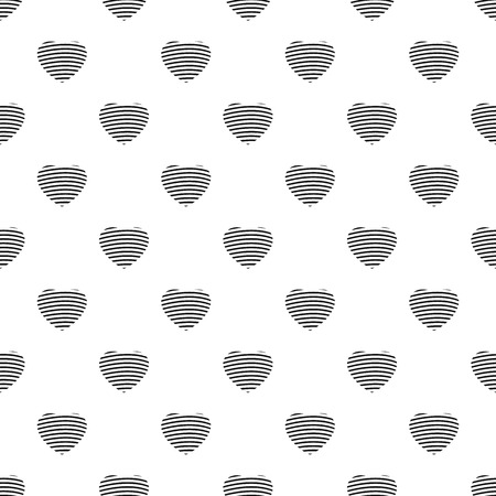 Striped heart pattern seamless vector repeat geometric for any web designのイラスト素材