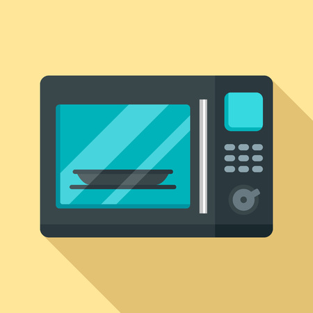Electric microwave icon. Flat illustration of electric microwave vector icon for web designのイラスト素材
