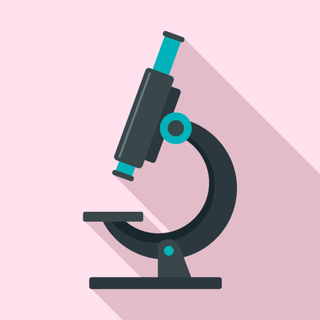 Laboratory microscope icon. Flat illustration of laboratory microscope vector icon for web designのイラスト素材