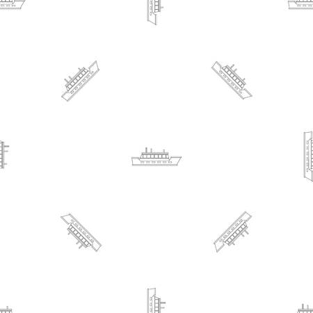 Tanker pattern seamless vectorのイラスト素材
