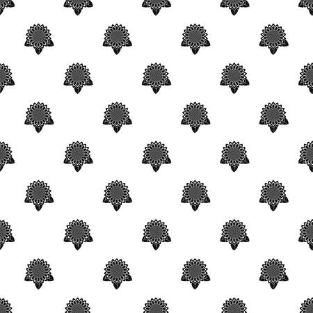 Sunflower leaf pattern seamless vectorのイラスト素材