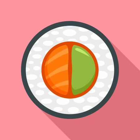 Sake wasabi sushi icon. Flat illustration of sake wasabi sushi vector icon for web designのイラスト素材