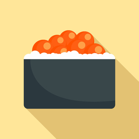 Hotate tai sushi icon. Flat illustration of hotate tai sushi vector icon for web designのイラスト素材