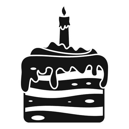 Sweet cake icon. Simple illustration of sweet cake vector icon for web design isolated on white backgroundのイラスト素材